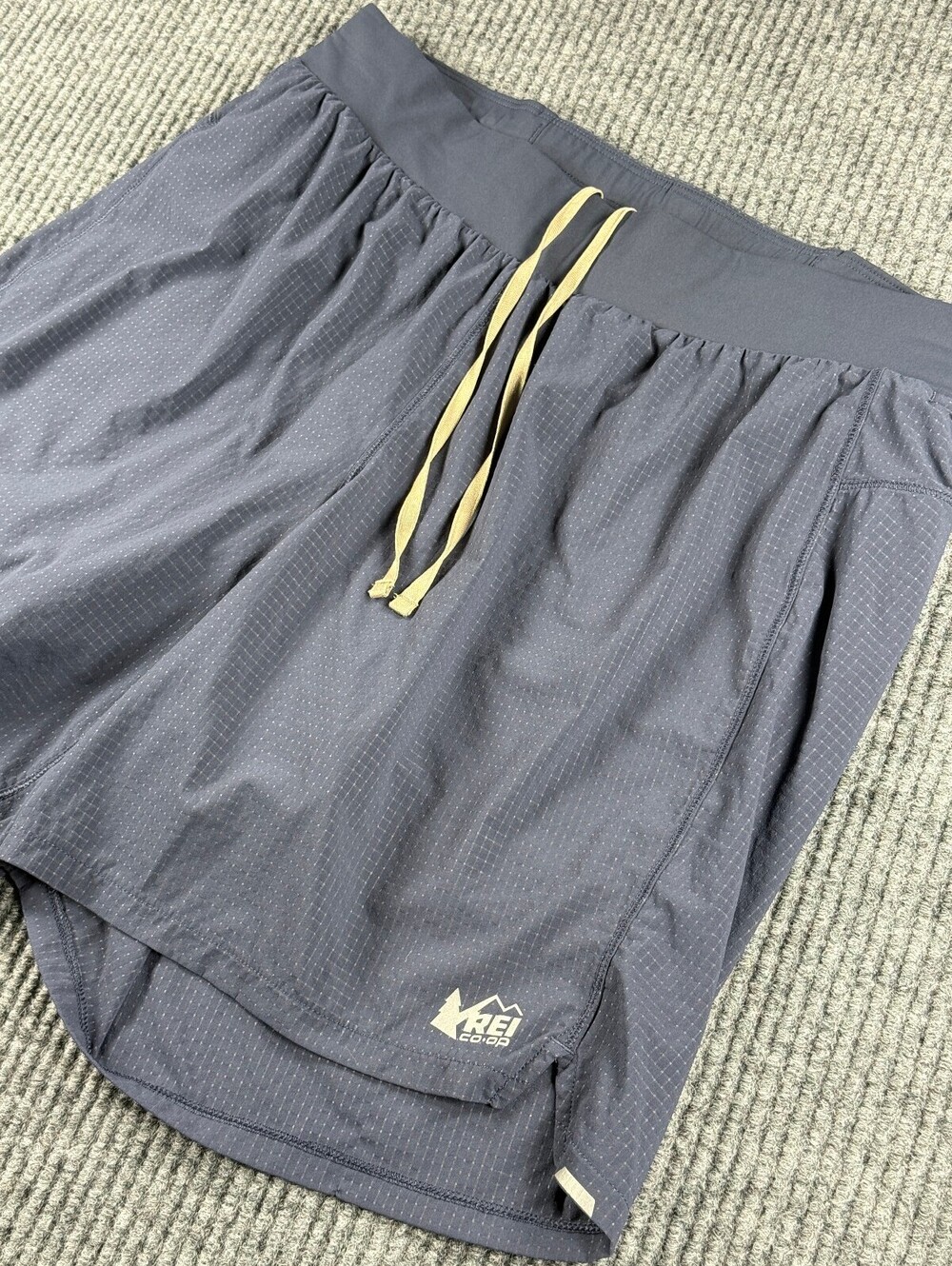 REI Co-Op Swiftland Lined Running Shorts Mens M Navy Solid Athletic Drawstring